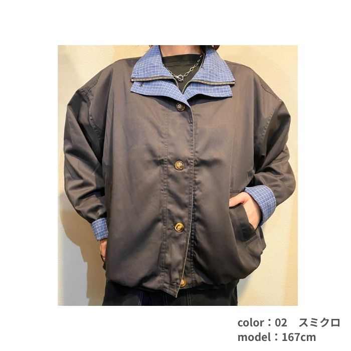 6576225　ダブルカラーブルゾン
