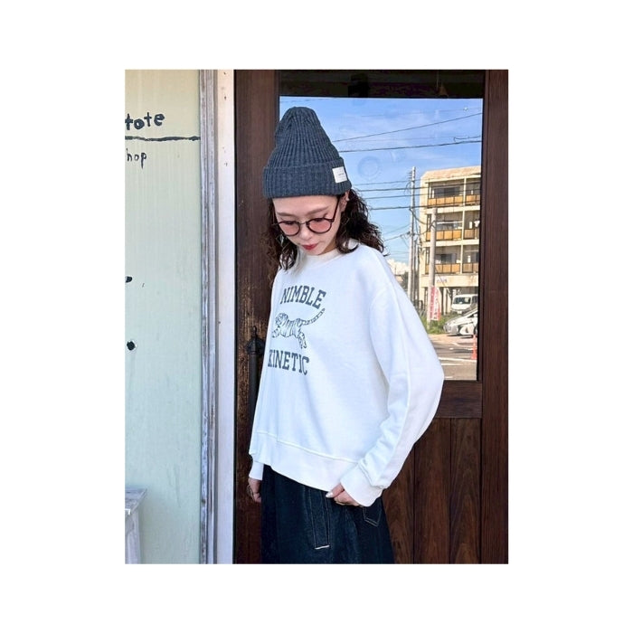 1228　コットン裏毛ロゴ入りプルオーバー