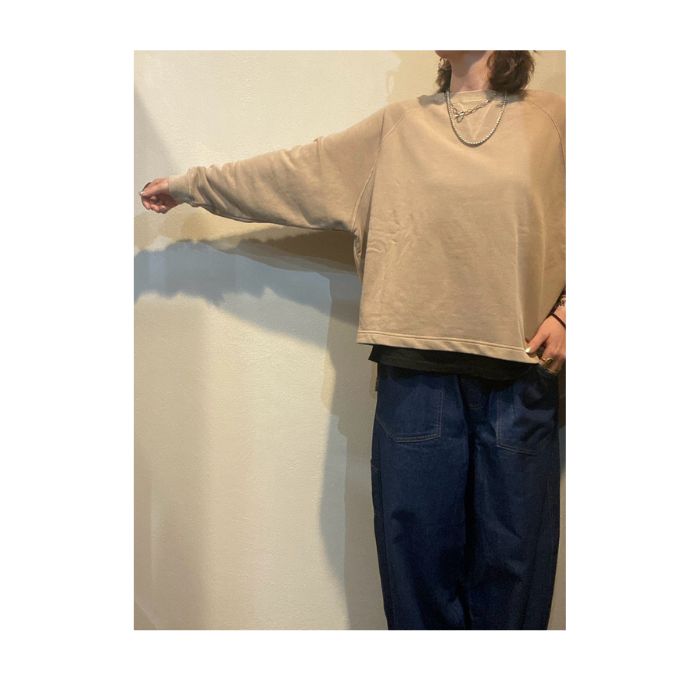 1023　裏毛ラグランスリーブスリット入りPO