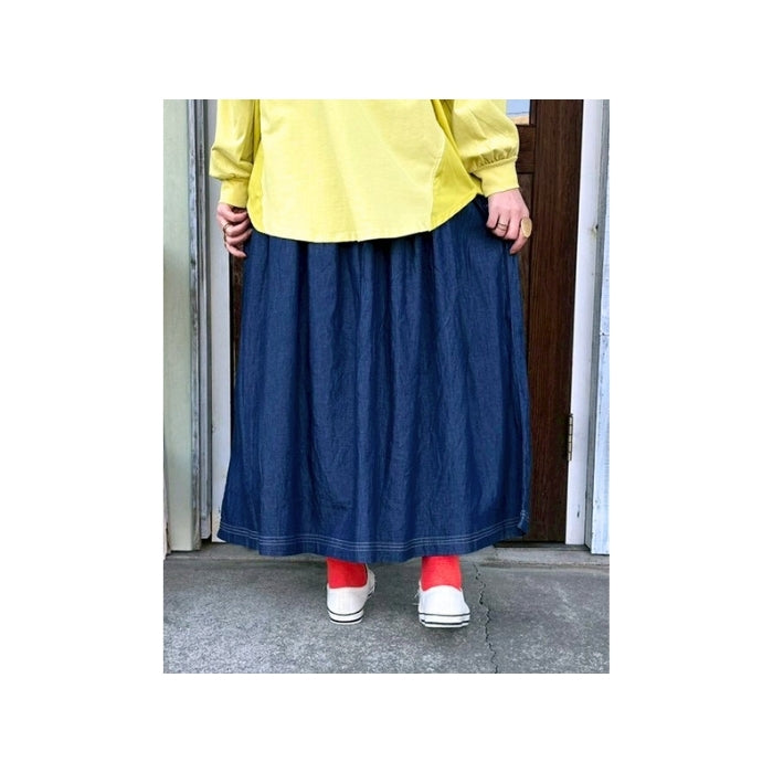 8537　デニムギャザースカート