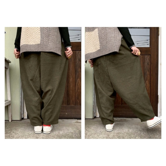 1742697　コーデュロイダボっとパンツ