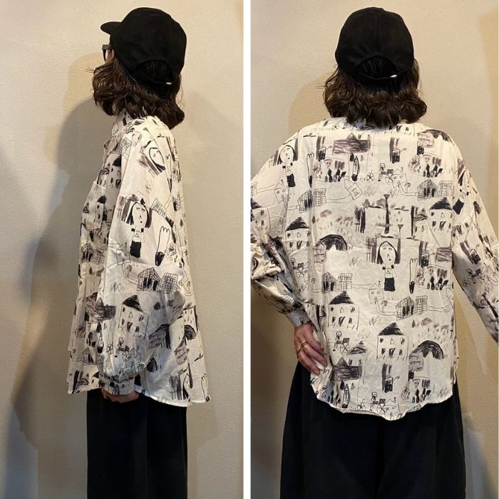 1543486　柄シャツ