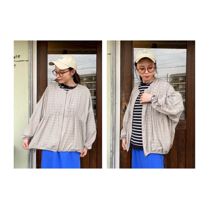 261031　シアーモモンガジップブルゾン