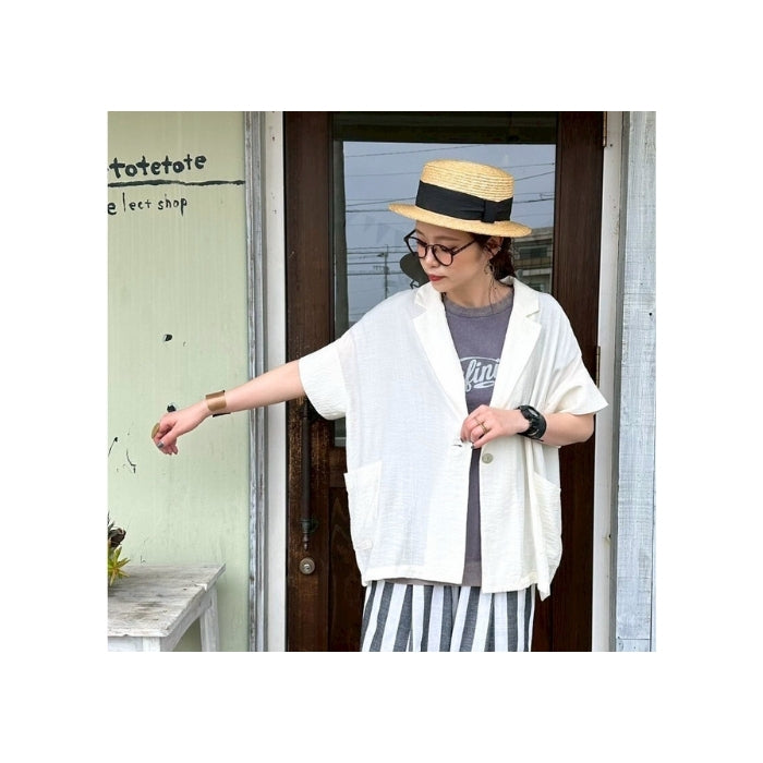 5047・2082　ワッシャーサテンシャツジャケット