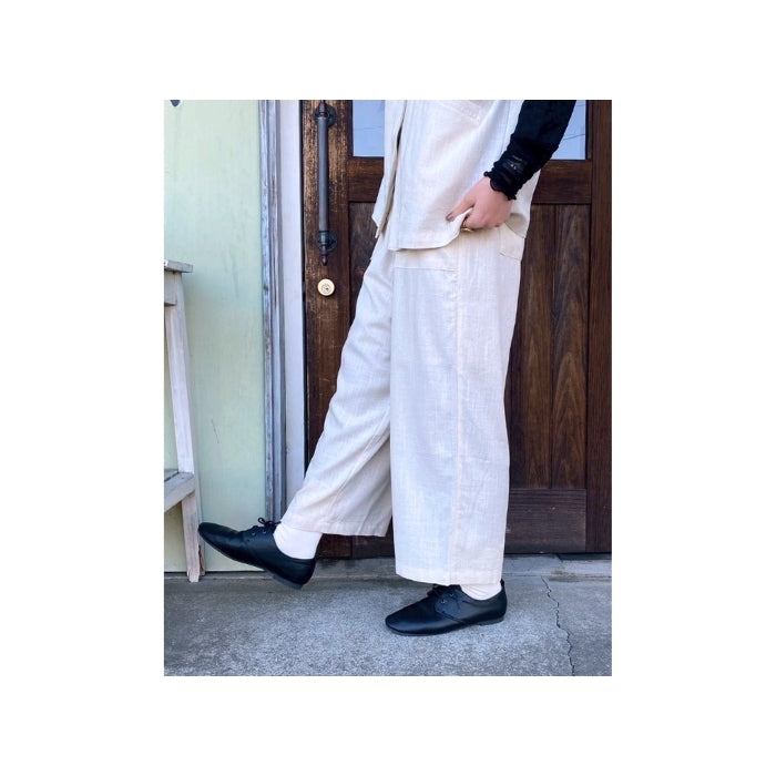 262405　麻レーヨンベイカーパンツ
