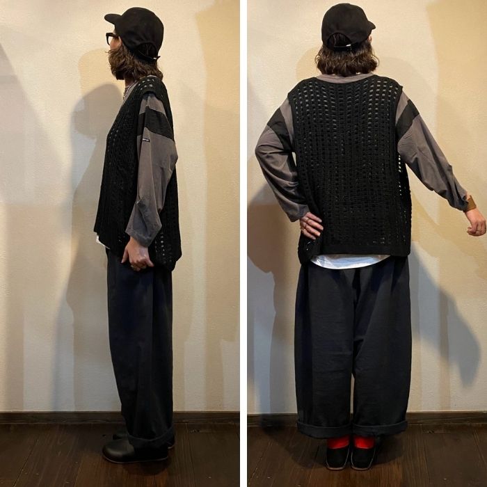 80515446　メッシュ編みベスト