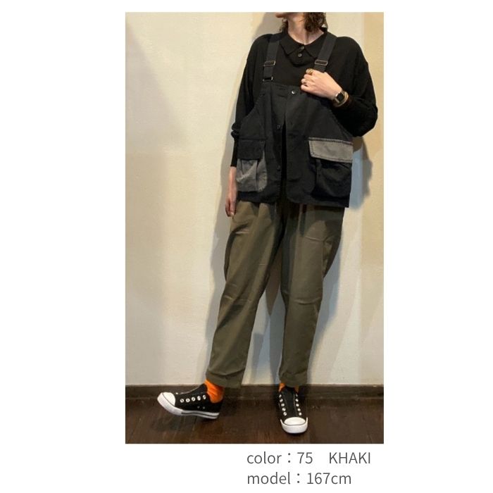 9136　小柄さん用ストレッチ裏起毛テーパードパンツ