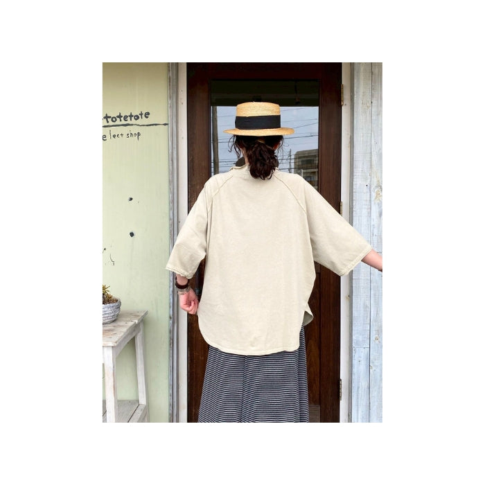 81195028　7分袖ロールネックチュニック