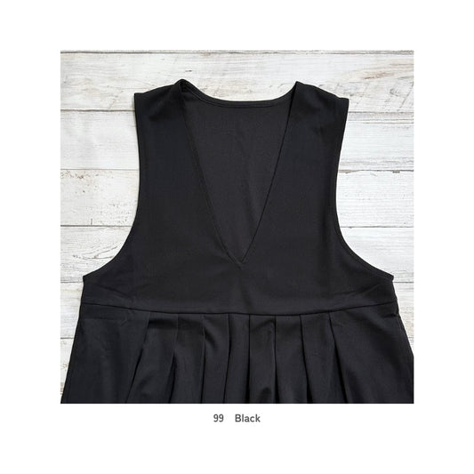 5114　カットジョーゼットノースリーブワンピース