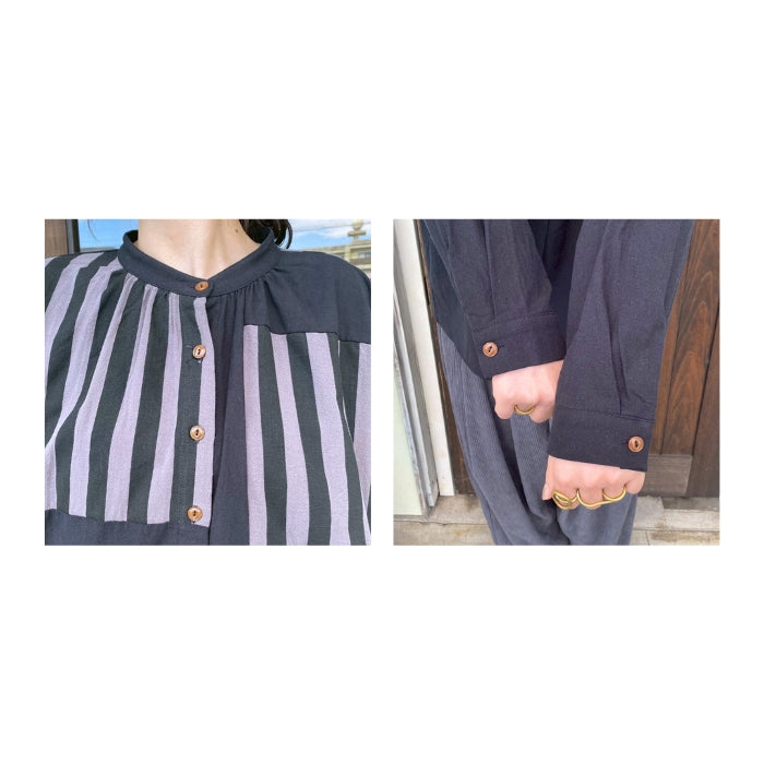 1742660　切替ストライプシャツ