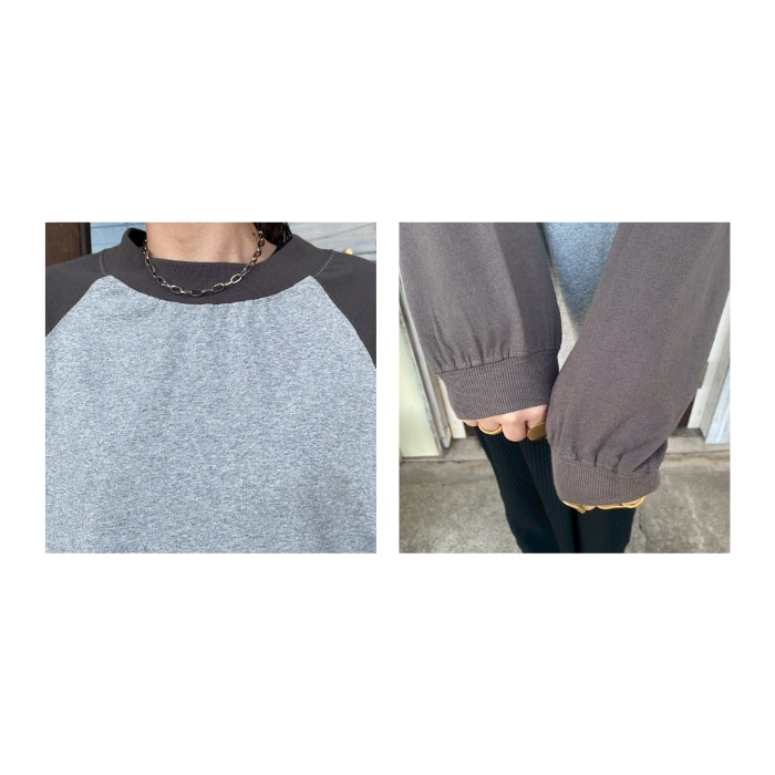 5646579　後ラインロゴ刺繍ドルマンプルオーバー
