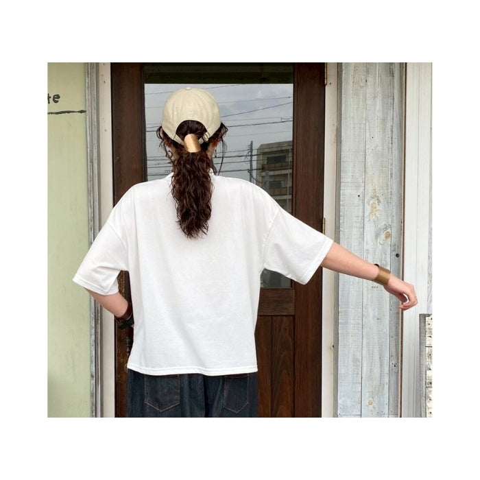 4343　ハイネックサイドスリット半袖プルオーバー