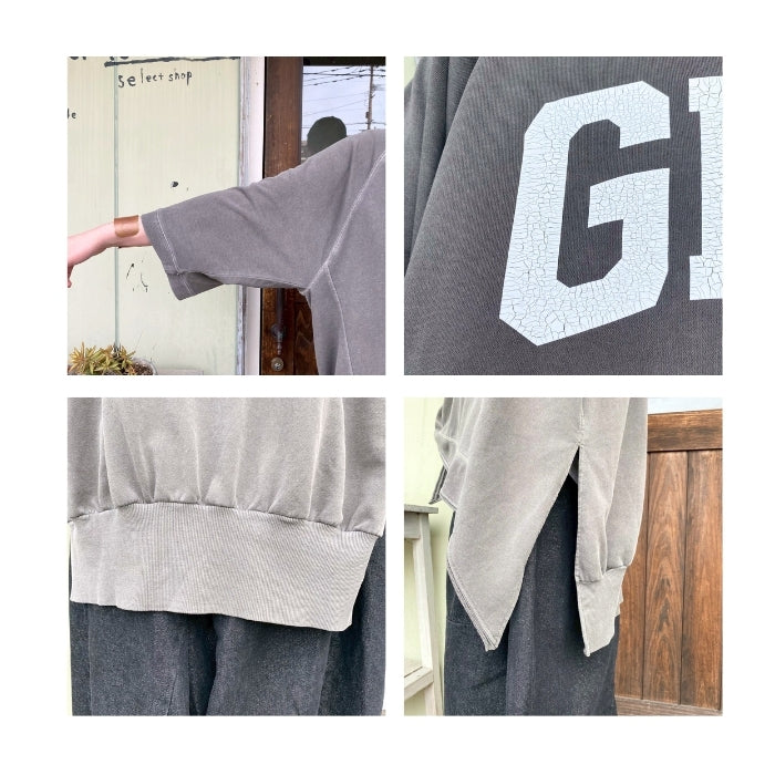 262732　GRW裏毛ピグメント加工スウェット