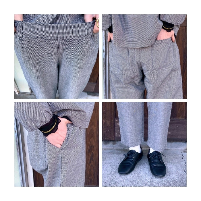 2086　タック入りワイドパンツ