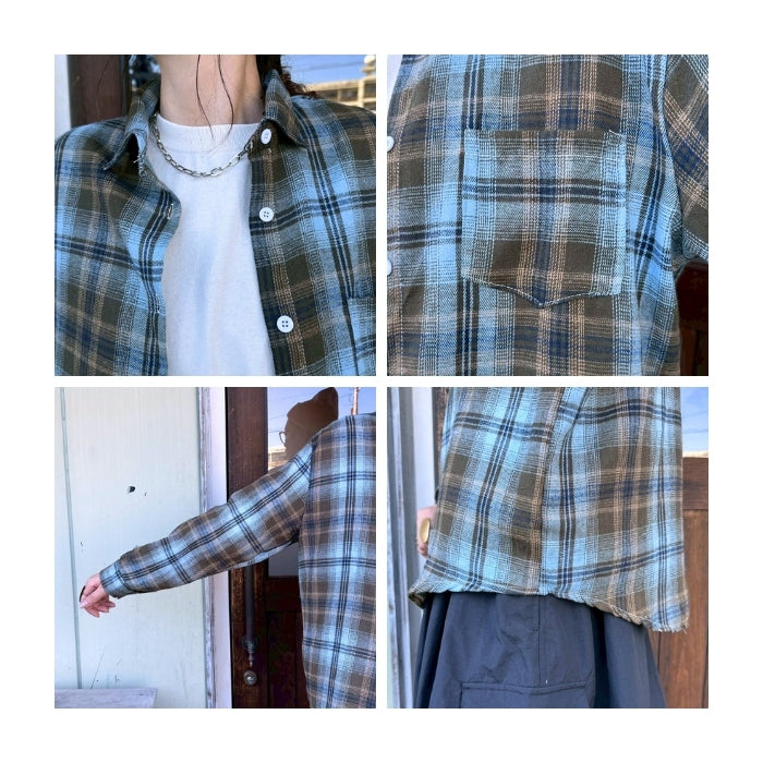 70414691　ビエラ起毛チェックシャツ