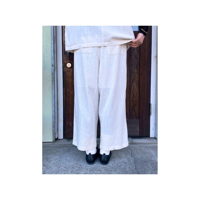 262405　麻レーヨンベイカーパンツ
