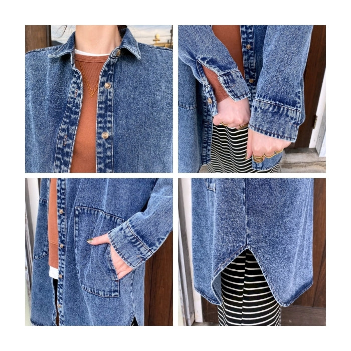 70914936　10ozデニムチュニックシャツ