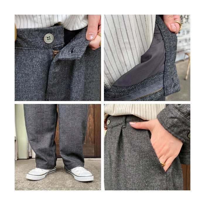 2014　毛混ツイードパンツ