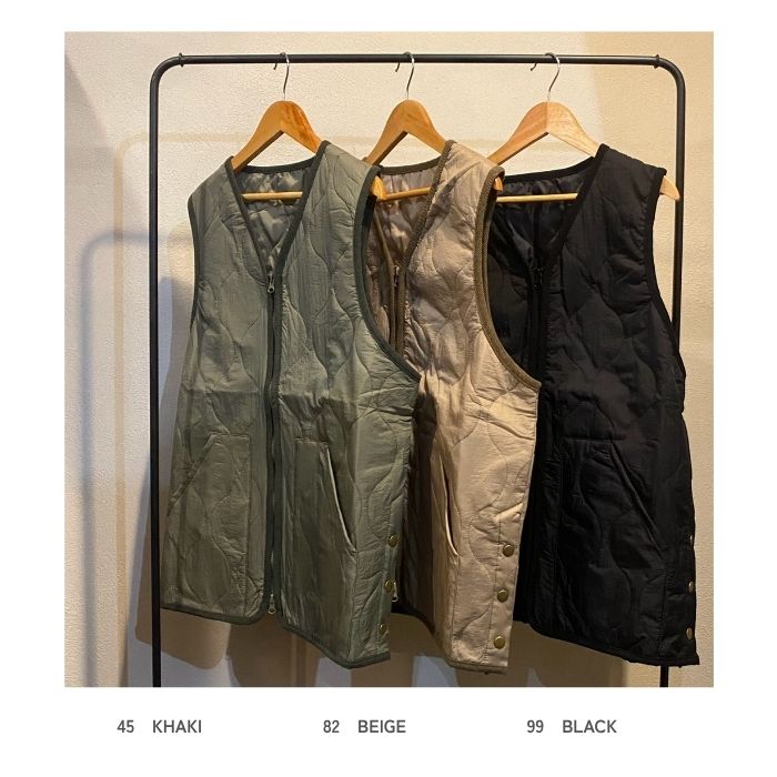 1312　軽量キルティングサイドスリットベスト