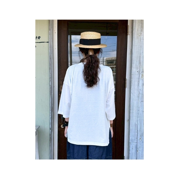 0763　ロゴプリントチュニックプルオーバー