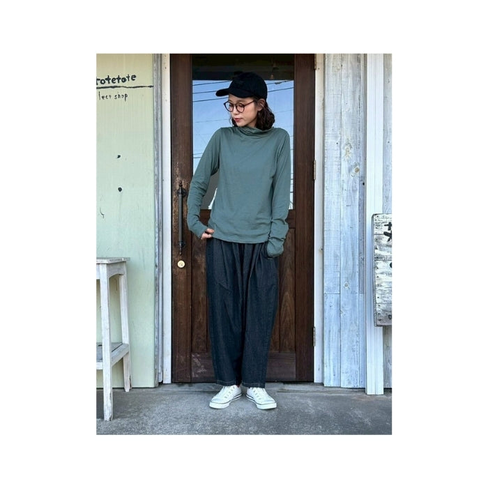 80614751　ねじれタートルネックシアーロンT