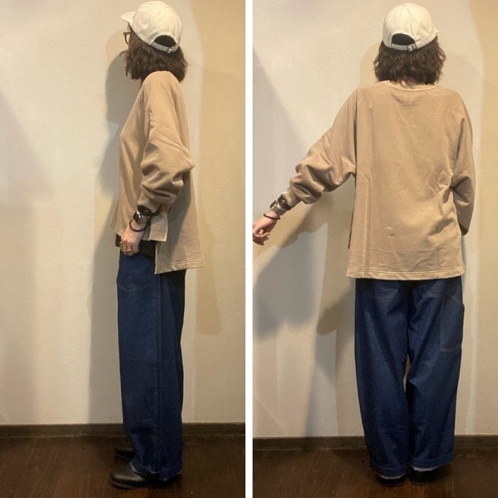 1023　裏毛ラグランスリーブスリット入りPO