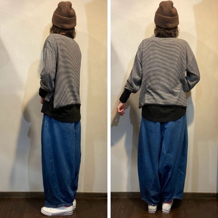 5607　コットンニットハイネック袖ボリュームPO