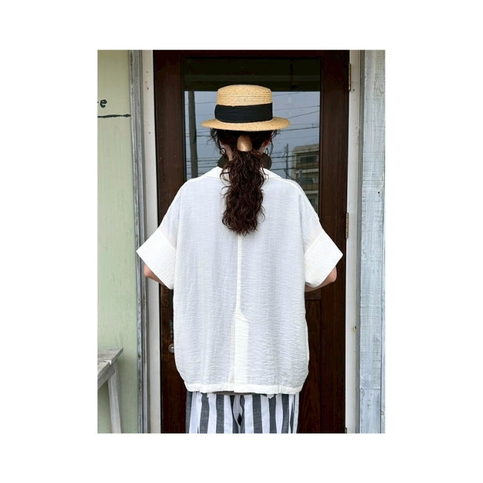 5047・2082　ワッシャーサテンシャツジャケット