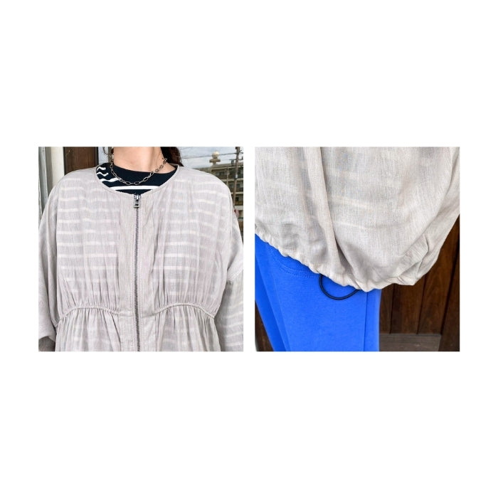 261031　シアーモモンガジップブルゾン