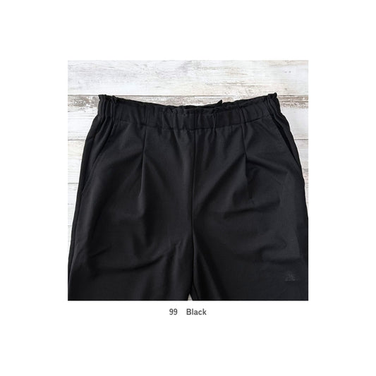 7073　カットジョーゼットタックパンツ