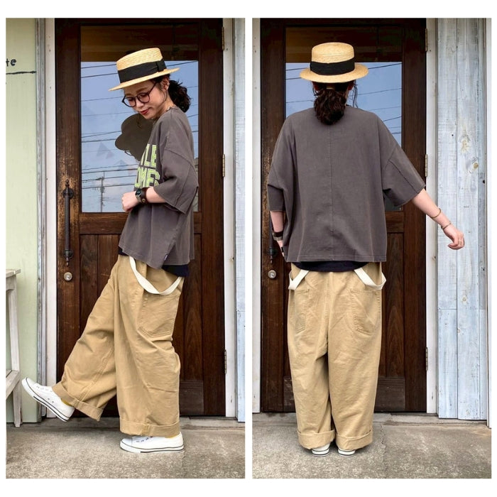 81215114　Big Print ワイドシルエット6分袖プルオーバー
