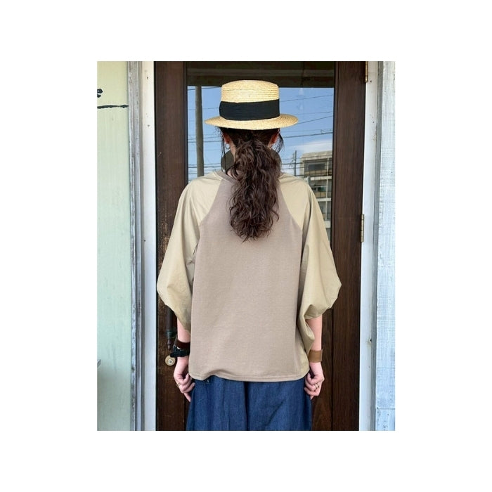 0761　布帛ドッキングプルオーバー