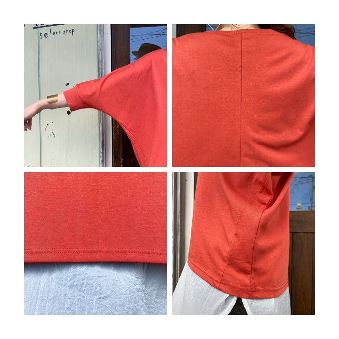 4365　接触冷感七分袖ドルマンプルオーバー