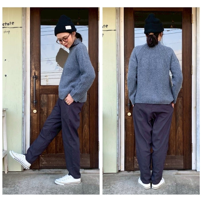 9137　ストレッチ裏起毛テーパードパンツ