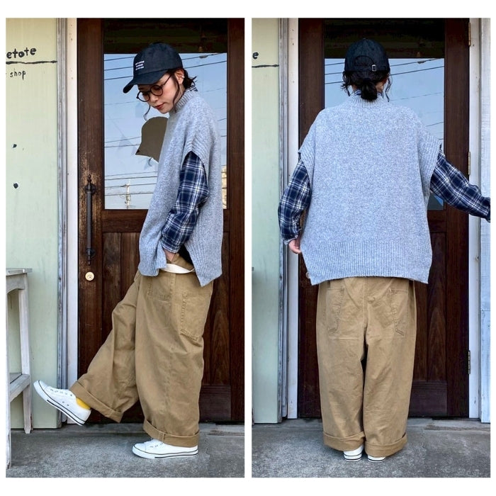 5460　ウォッシャブルハイネックニットベスト