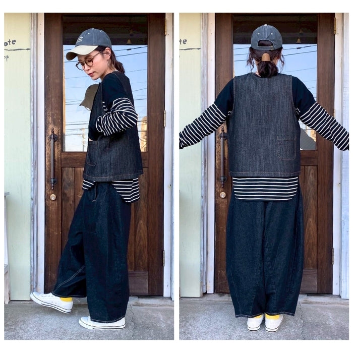 2026　ダブルボタン前開きベスト