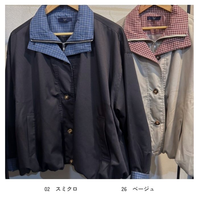 6576225　ダブルカラーブルゾン