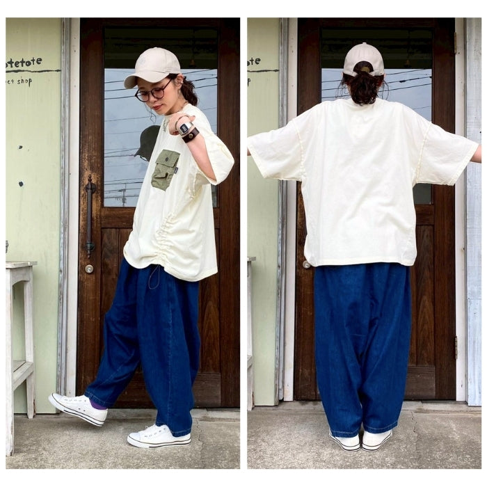 81195043　ギャザーストリングビッグT