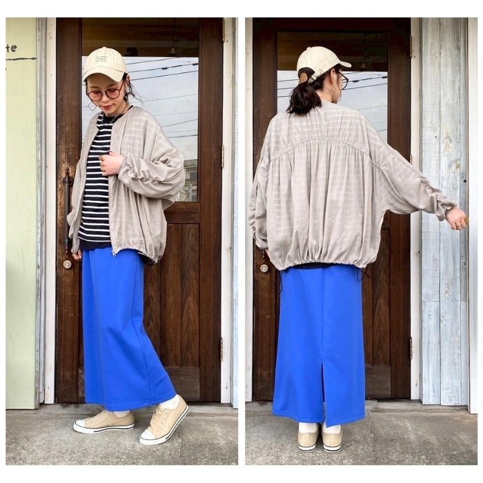 261031　シアーモモンガジップブルゾン