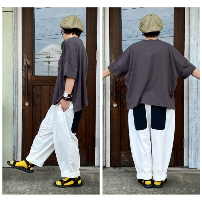 5644633　ロゴプリント5分袖ワイドT